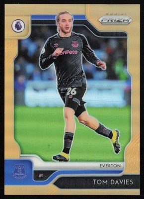 2019-20 Panini Prizm EPL Tom Davies Orange Prizm /25 Everton #45