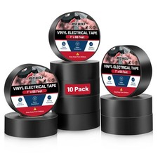 1" x 66Ft 10 Roll Vinyl Electrical Tape, UL CSA Listed PVC Electric Tape 7 Mi...
