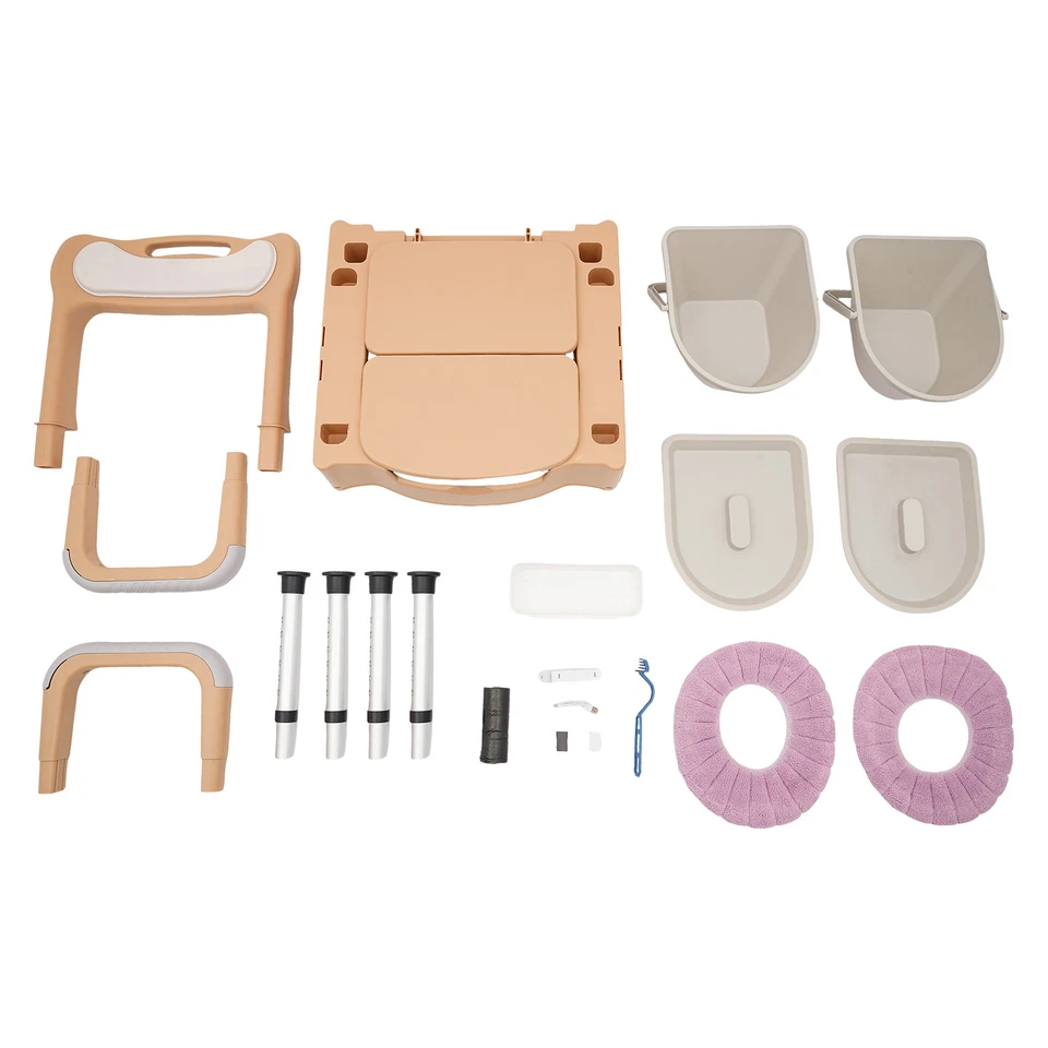 Heavy Duty Height Adjustable Commode Toilet Chair for Adults & Seniors - Image 4 of 4