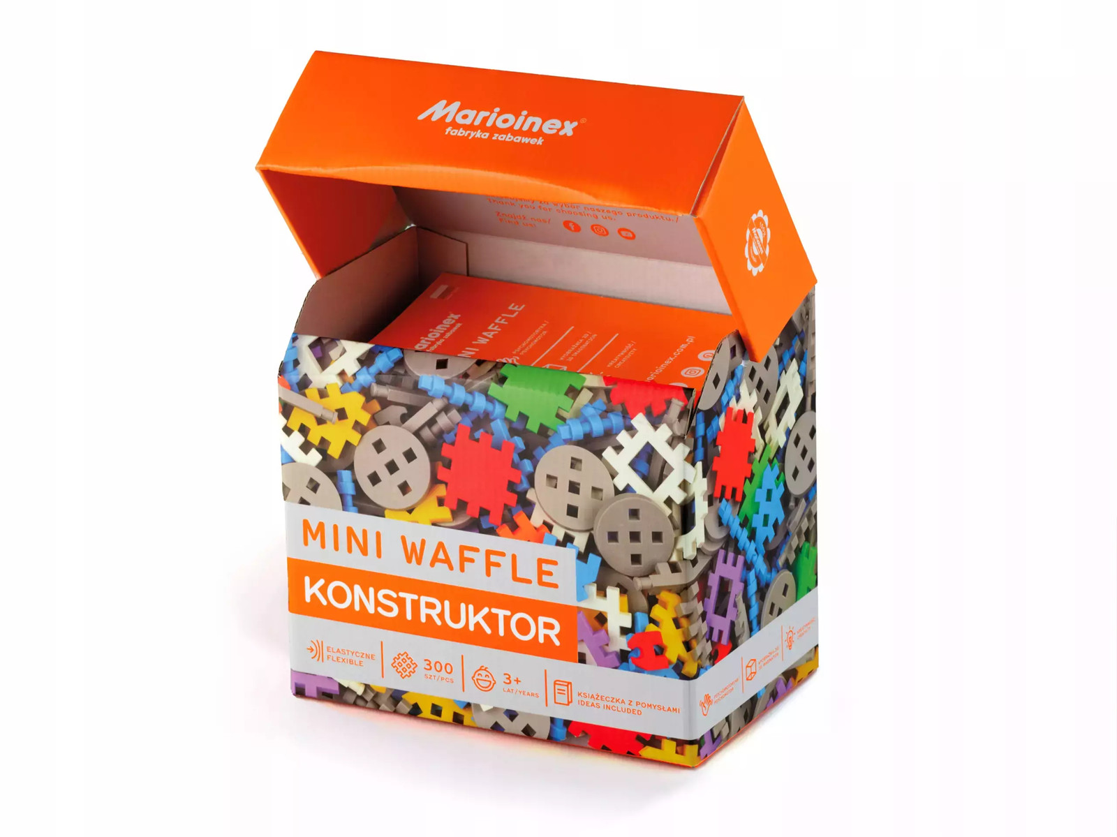 5903033902271 Klocki konstrukcyjne Mini Waffle (300 elementów) Mario-inex