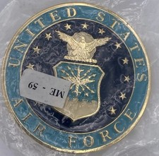 Vintage United States Air Force USAF Military USA Belt Buckle Alaska Teal