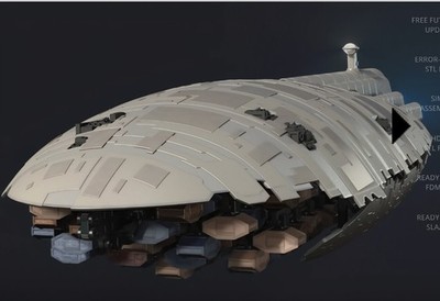 Star Wars Rebel Transport 1 26'' W Stand 1/128 3d Model Kit