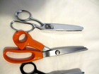 Vtg Lot 5 Scissors Sewing Pinking Shears Craft Tailor Italy USA La Cros & More — photo 2