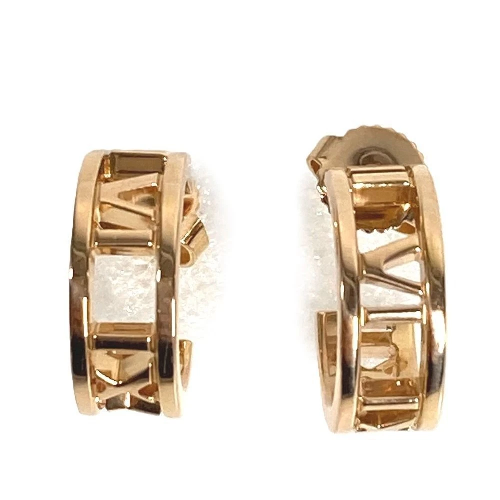 TIFFANY & CO. Atlas Logo Ohrring K18 18K Roségold Au750 Unisex 5g 12mm