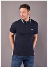 NEW HUGO BOSS NAVY BLUE POLO SHIRT PAUL CURVED SZ M