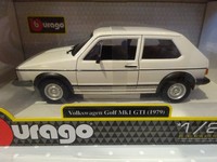 Vw Golf 1 MK1 Gti Modelauto Ca.16Cm Oldtimer MaßStab 1:24 Weiss 1979