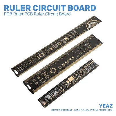Precision PCB Ruler - Gold Plated, Component Templates, Hobbyist & Pro Too