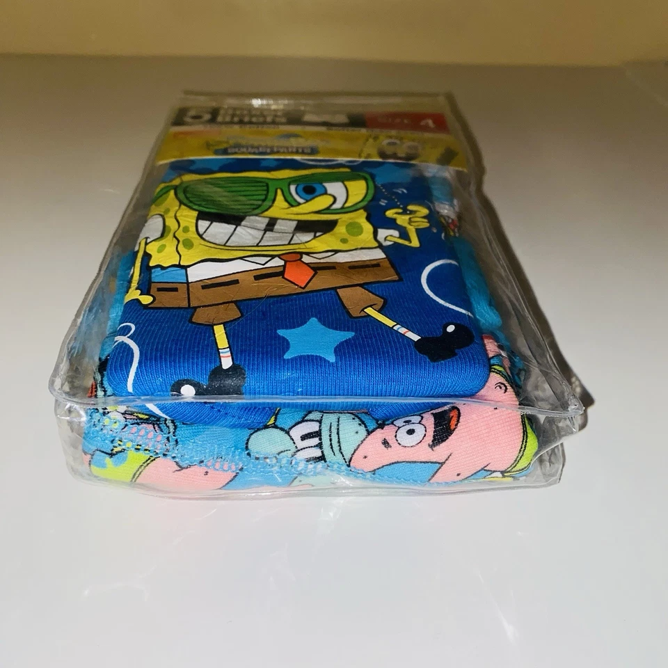 Conjunto de calzoncillos boxer de 5 piezas de Bob Esponja para niños ropa interior 100 % algodón Nickelodeon NUEVO Foto 4 de 4