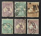 1912/23 Australia - Kangaroo - Yv#9/10, #42, #62, #85, #85A, Used Stamp