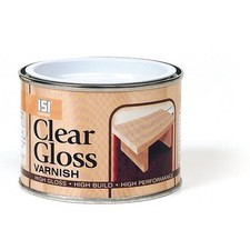 Clear Gloss Varnish Paint Indoor Outdoor Wood High Gloss Build 151 Coating 180ml
