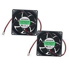 2-Pack 80mm x 25mm DC 12V Brushless Cooling Fan, Dual Ball Bearing 12V 80mm