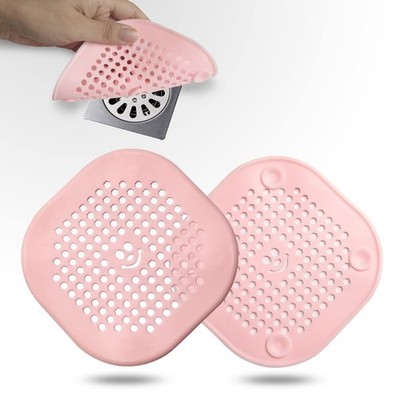 2 Pack Drain Hair Catcher Silicone Protector Bathroom Accessories Pink 