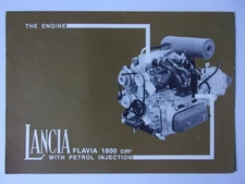 LANCIA FLAVIA 1.8 orig 1966 English Text Sale Brochure - Sport Convertible Coupe