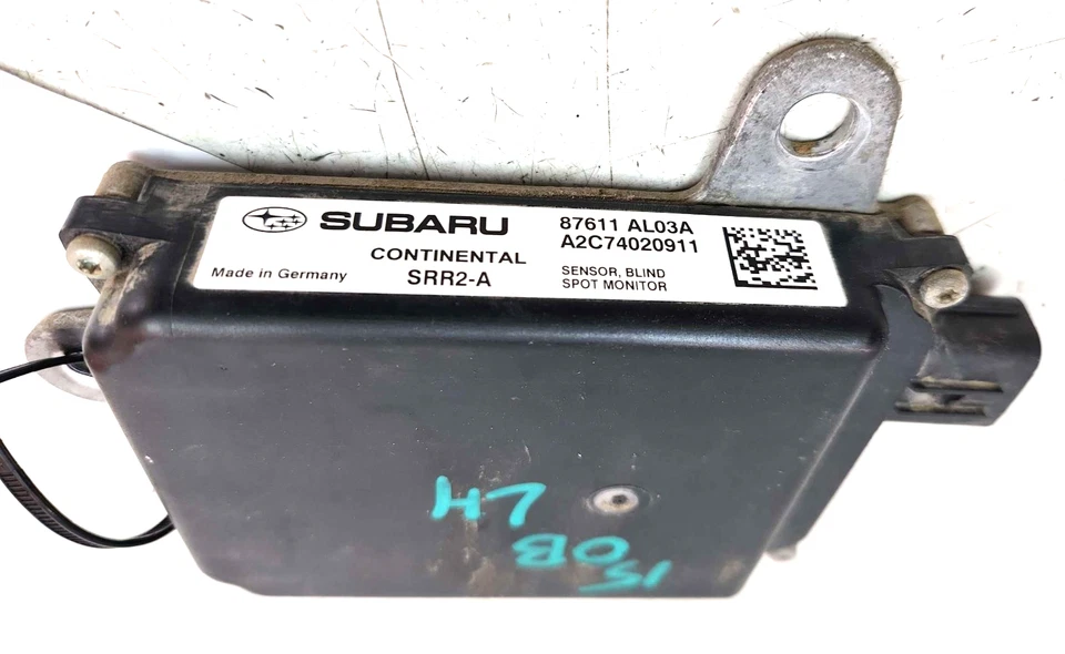 Sensor de radar de punto ciego trasero Subaru Legacy Outback 2015 diestro derecho OEM 87611AL01A Foto 3 de 4