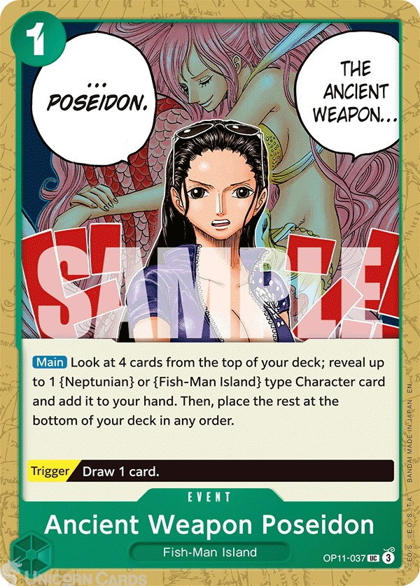 OP11-037 Ancient Weapon Poseidon : Uncommon English One Piece TCG Card : OP11: A