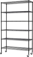 72"X48"X18" 6 Tire Wire Shelving Unit NSF Storage Shelves Large Heavy Duty Metal