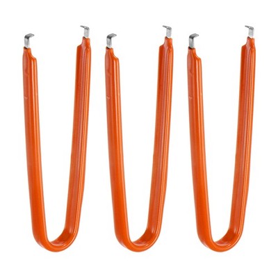 3Pcs IC Chip Extractor IC U Shape Puller Stainless Steel Insulated Grip, Orange