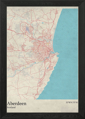 Aberdeen Schottland gerahmtes Wandbild Poster Leinwanddruck Bild