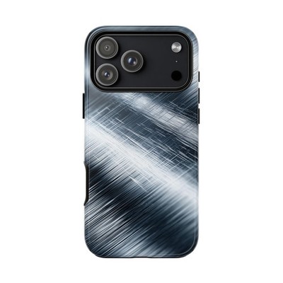 Phone Ink - iPhone | Galaxy | Pixel Case - Scratched Silver Metallic Print