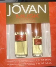 Jovan Musk Womens Cologne Spray Perfume Spray 1 oz 2oz Gift Set 2pc Coty