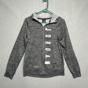 Jordan Hoodie Youth Gray Size XL 13-15 Yrs Therma-Fit Full Zip