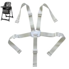 High Chair Straps Replacement,Universal 5 Point Harness Grey