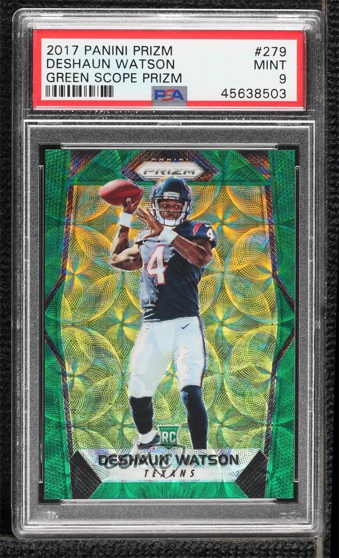 2017 Prizm Rookies Green Scope 52/99 Deshaun Watson PSA 9 MINT Rookie RC 8d9