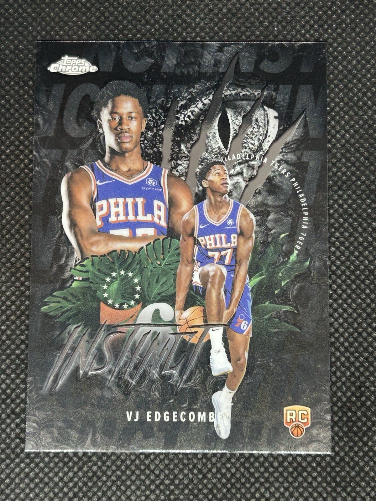 2025-26 Topps Chrome VJ Edgecombe Instinct RC Philadelphia 76ers #INS-13