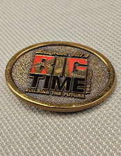 Vintage Snap-On 90s Big Time Building The Future Together Brass Belt Buckle
