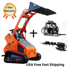 24HP Mini Skid Steer Loader EPA Rato Standing Crawler Tracked Free Auger Fork