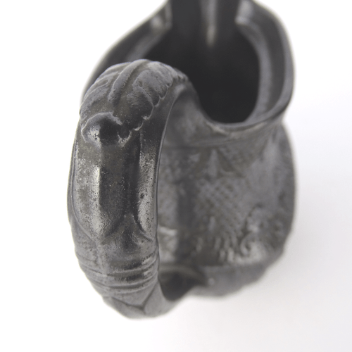 Antiker Basalt Krug, Kännchen, Black Jasperware, Staffordshire, England um 1800 - Bild 7 von 8