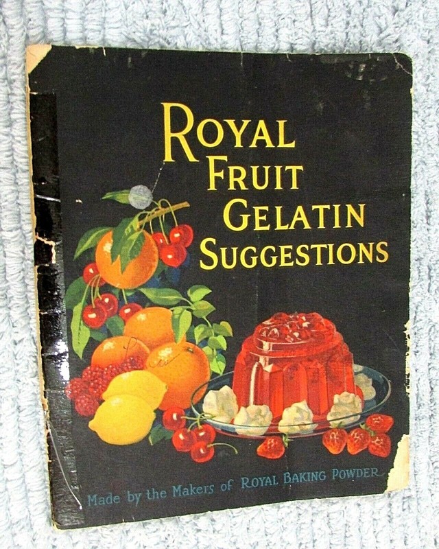 Old 1926 Royal Baking Powder Fruit Gelatin Antique Suggestions Recipe Booklet