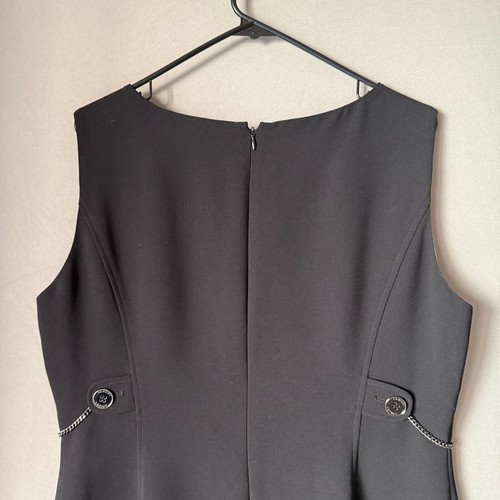 Tahari sz 14 Black metallic chain work office career sheath dress NWOT - Picture 7 of 8