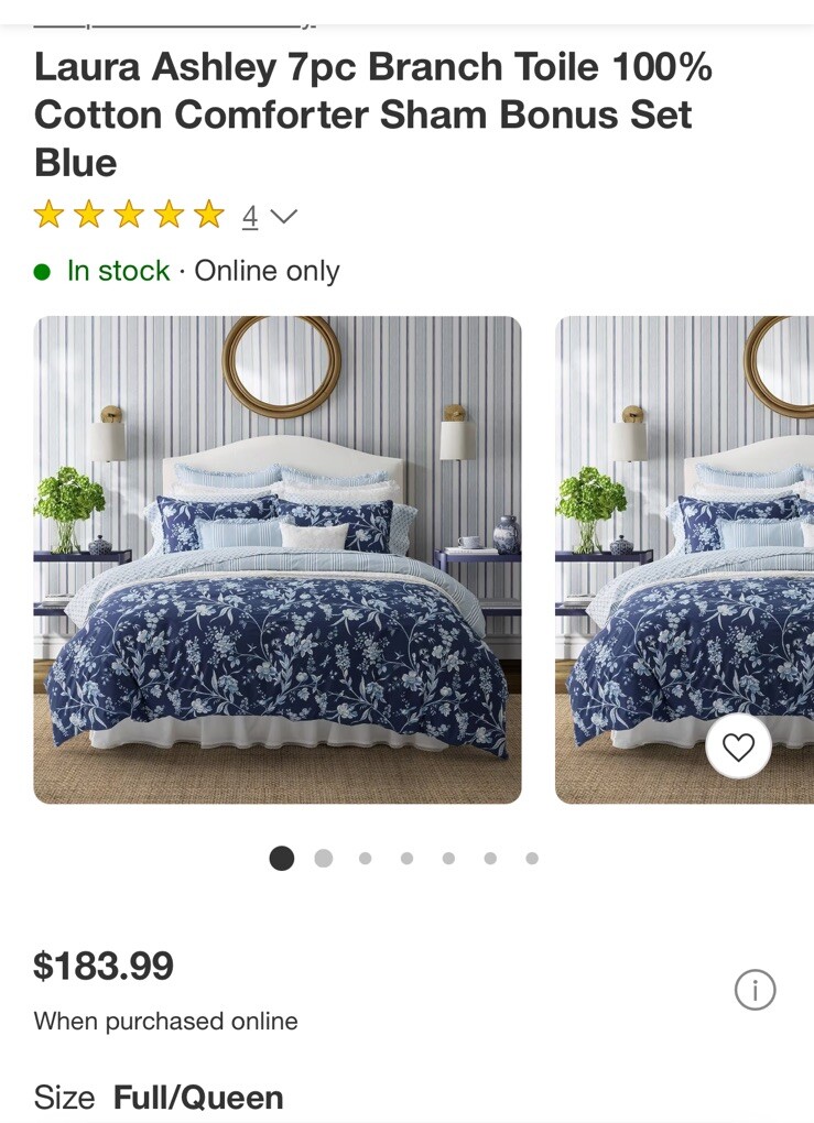 専用2 8月 専用2 8月 ローラ・アッシュリー・ホーム Full/Queen ブルー 225718