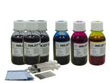 600ml 4 Color Bulk Ink Refill Kit for HP Inkjet Printer Cartridges 300ml Black
