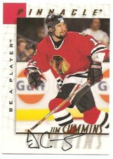 1997/98 PINNACLE BE A PLAYER JIM CUMMINS AUTOGRAPH #80