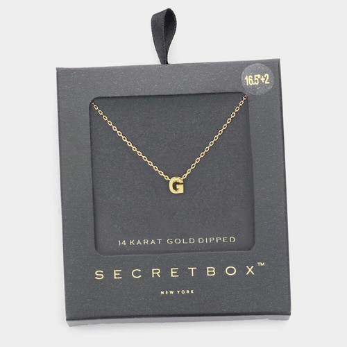 Initial Necklace Secret Box Tiny Letter 
