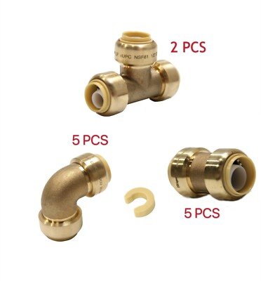 Lot De 12 Robinets à Bille Laiton 1/2" PEX - Efield, Port Complet, Sans Plomb