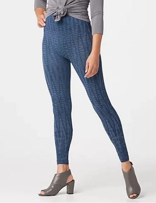 Spanx Indigo Geo Look at me Now Seamless Leggings S New Shapewear