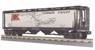 MTH RAILKING LEHIGH VALLEY 4 BAY CYLINDRICAL MAP HOPPER CAR 30-75227! O GAUGE