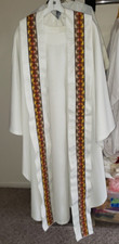 PRIEST CLERGY VESTMENT CHASUBLE  STOLE LITURGICAL APOSTOLATE CENTER VERY NICE 2