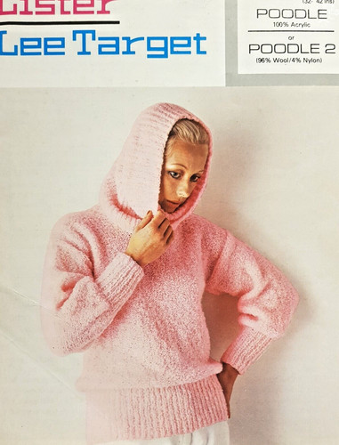 Strickmuster **Damenpullover ** großer Kragen/Kapuze ** Büste 32"" bis 42"" LISTER 1083