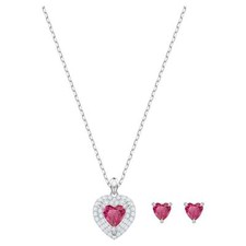 Authentic Swarovski Red Heart-Shaped Crystals Set