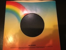 MCA RECORDS COMPANY SLEEVE CURVED TOP RAINBOW for 7" Vinyl NM