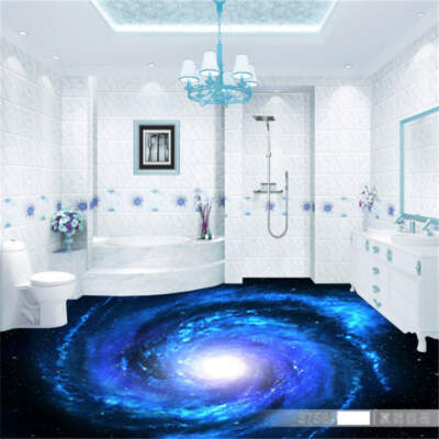 Vortex Blue Star 3D Floor Mural Photo Flooring Wallpaper Home Print Decoration