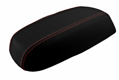 Console Lid Armrest Cover Leather for Hyundai Tucson 2010-2015 Red Stitch