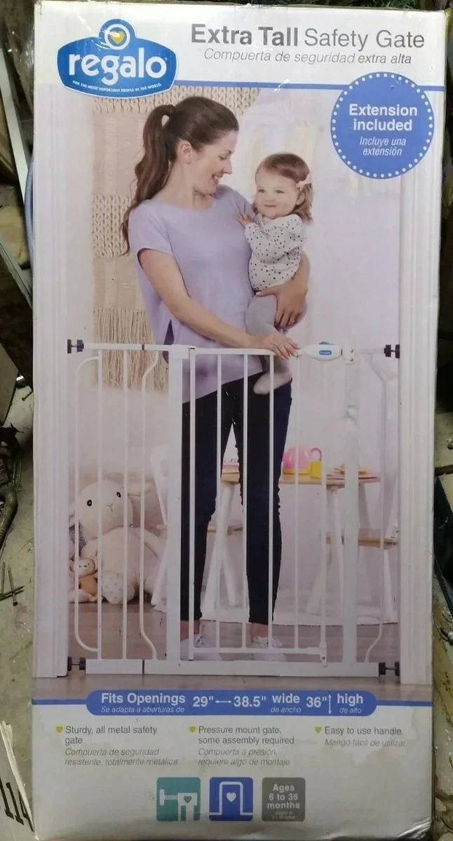 Regalo baby gate extra tall best sale extension