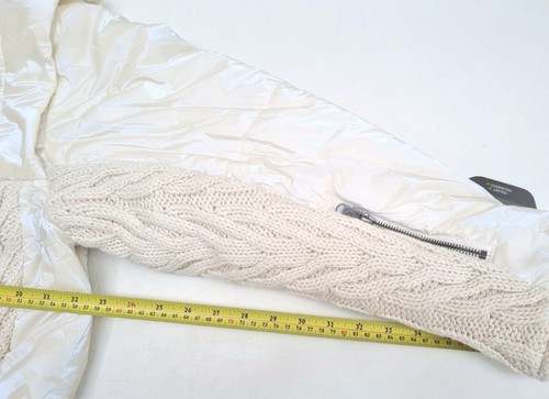 Free People Puffer Jacket Knit With It Quilted Knitted Ivory, Medium rrp $298 - Picture 8 of 12