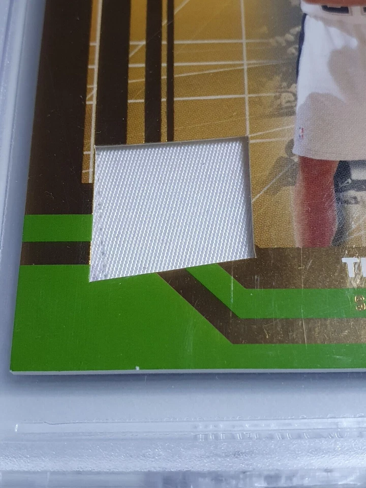 2007 Bowman Elevation Tim Duncan #PATCH GREEN /5 Game Jersey  - BGS 9 (POP 1) - Image 2 of 4