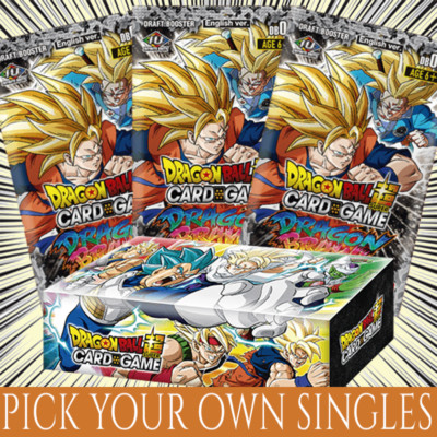 DRAFT BOX 4 DRAGON BRAWL SINGLES Dragon Ball Super (C-UC-R Foils & Non Foils)